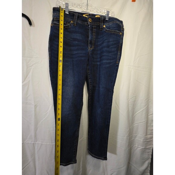 Seven7 Starlette Crop Womens Jeans Size 14 M1779DG Blue Denim Straight - Picture 2 of 8